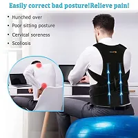 kossto Posture Corrector for Men and Women, Back support for Lower and Upper Back Brace Support and Pain Relief belt with Nine inch double Magnetic-thumb2