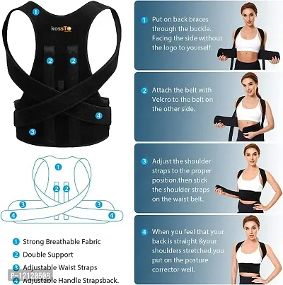 Posture Corrector for Men and Women, Back support for Lower and Upper Back Brace Support and Pain Relief belt with Nine inch double Magnetic Plates at back Universal (Small, Medium, Large, XL) 67% off-thumb0
