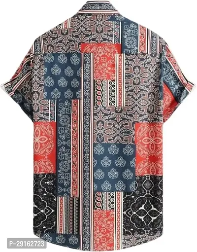 Reliable Multicoloured Polyester Blend Printed Casual Shirt For Men-thumb2