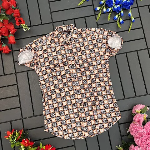 New Launched Cotton Spandex Short Sleeves Casual Shirt 