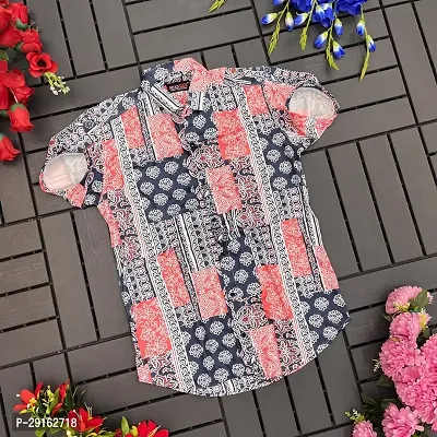 Reliable Multicoloured Polyester Blend Printed Casual Shirt For Men-thumb0