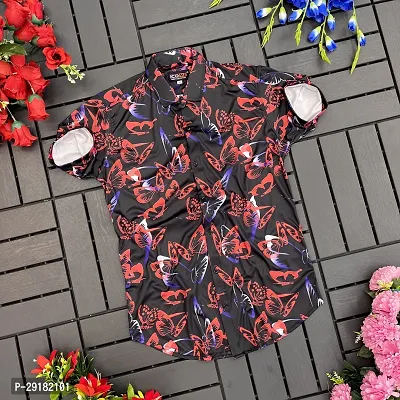 Reliable Multicoloured Lycra Blend Printed Casual Shirt For Men-thumb0