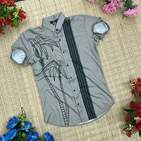 Trendy Multicoloured Cotton Blend Printed Casual Shirt For Men-thumb1