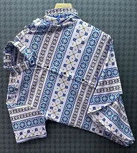 Trendy Multicoloured Lycra Blend Printed Casual Shirt For Men-thumb1