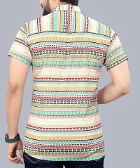 Reliable Multicoloured Lycra Blend Printed Casual Shirt For Men-thumb3