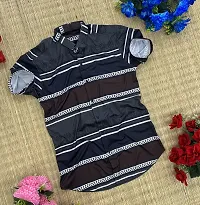 Trendy Multicoloured Cotton Blend Striped Casual Shirt For Men-thumb1