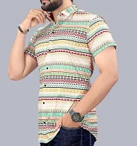 Reliable Multicoloured Lycra Blend Printed Casual Shirt For Men-thumb4