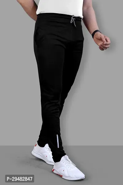 Stylish Black Lycra Track Pant For Men
