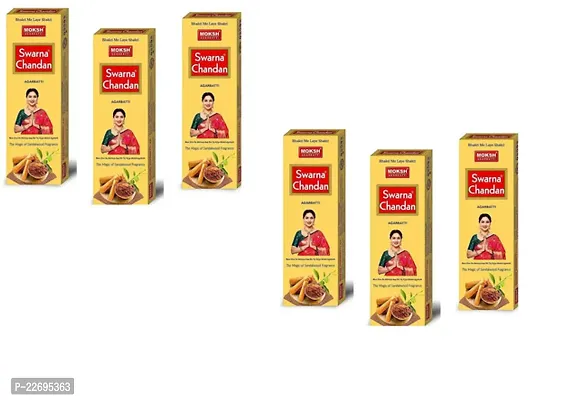 Moksh Swarna Chandan Wooden Agarbatti - Pack Of 6