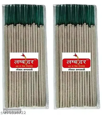 Charcoal Free Natural Loban Agarbatti Incense Sticks for Pooja Prayers Meditation Relaxation Positive Vibes 9 inch Long Sticks PACK OF 2 PCS