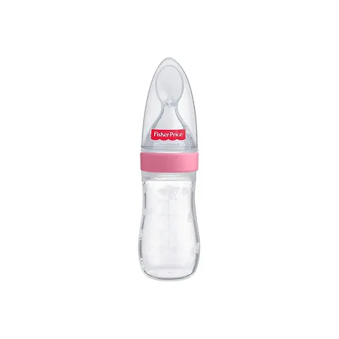 Fisher-Price Ultra Care Soft Spoon Food Feeder for Babies First-Foods Feeding on-th-Go (4 m) 125 ml/5O z Pink