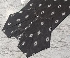 Trendy Designer Cotton Frill Kurti Pant Dupatta Set-thumb1