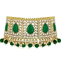 Ankit Creation Gold Plated Traditional Brass Ruby Green Stone Bajuband /Vanki/Armlet Rajwadi Jewellery for Women Design_571-thumb1