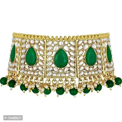 Ankit Creation Gold Plated Traditional Brass Ruby Green Stone Bajuband /Vanki/Armlet Rajwadi Jewellery for Women Design_571-thumb2