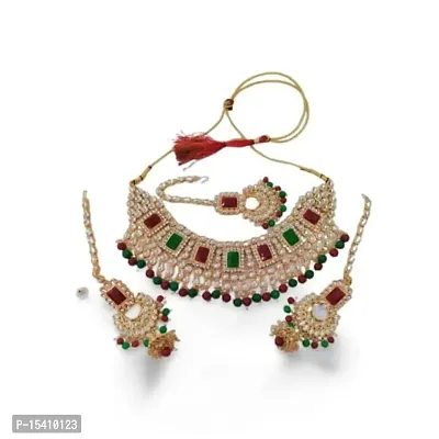 Ankit Creation Gold Plated Traditional Brass Ruby Green Stone Bajuband /Vanki/Armlet Rajwadi Jewellery for Women Design_661