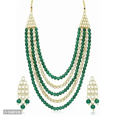 Ankit Creation Gold Plated Traditional Brass Ruby Green Stone Bajuband /Vanki/Armlet Rajwadi Jewellery for Women Design_522
