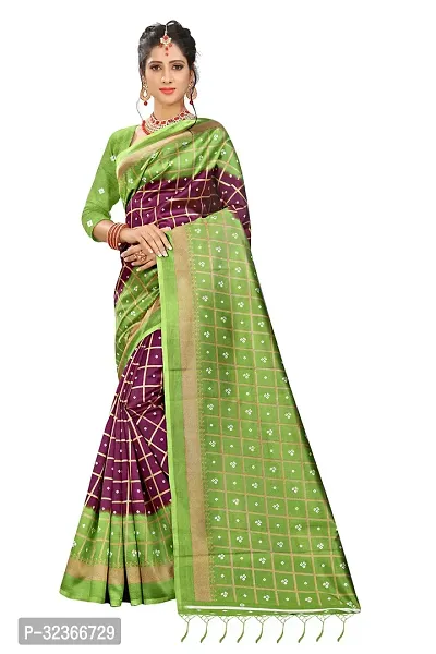 Beautiful Polycotton Printed Women Saree without Blouse piece-thumb0