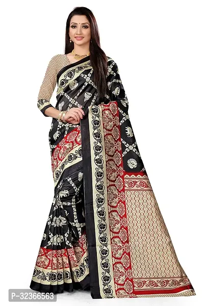 Beautiful Polycotton Printed Women Saree without Blouse piece-thumb0