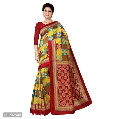 Stunning Polycotton Printed Women Saree without Blouse piece-thumb0