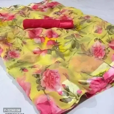 Beautiful Polycotton Printed Women Saree without Blouse piece-thumb0