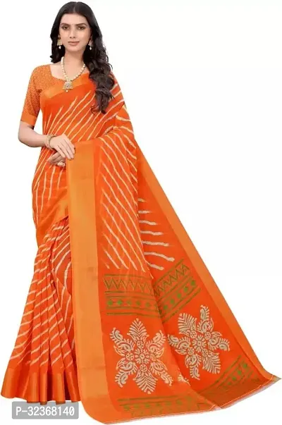 Beautiful Polycotton Striped Women Saree without Blouse piece-thumb0