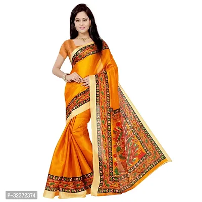 Stunning Polycotton Printed Women Saree without Blouse piece-thumb0