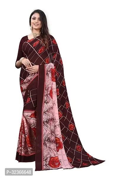 Beautiful Polycotton Printed Women Saree without Blouse piece-thumb0