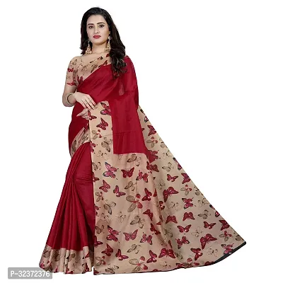 Stunning Polycotton Printed Women Saree without Blouse piece-thumb0