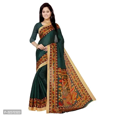 Stunning Polycotton Printed Women Saree without Blouse piece-thumb0