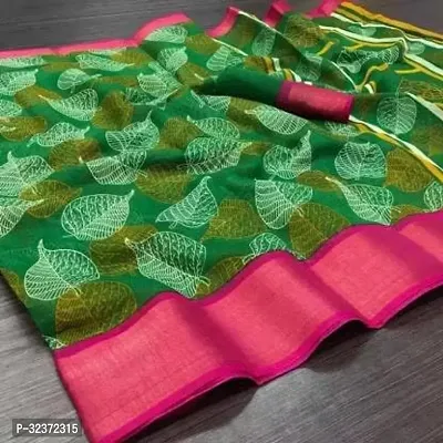 Stunning Polycotton Printed Women Saree without Blouse piece