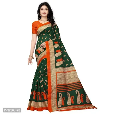 Beautiful Polycotton Printed Women Saree without Blouse piece-thumb0