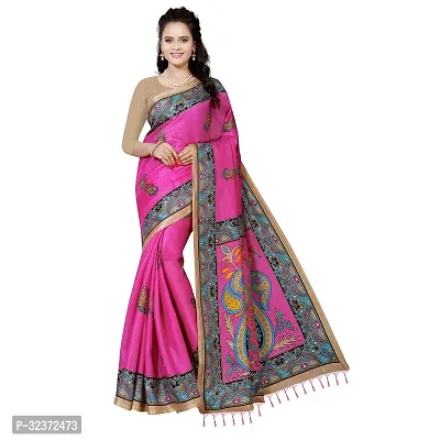 Stunning Polycotton Printed Women Saree without Blouse piece-thumb0