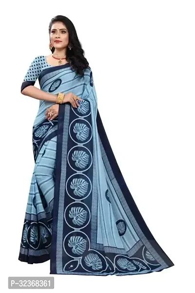 Beautiful Polycotton Printed Women Saree without Blouse piece-thumb0