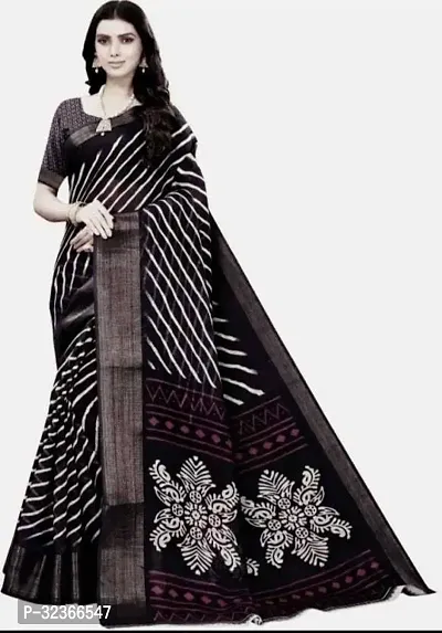 Beautiful Polycotton Printed Women Saree without Blouse piece-thumb0