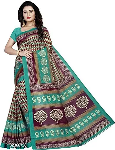 Beautiful Polycotton Printed Women Saree without Blouse piece-thumb0