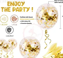 CCS Birthday Decoration Items Kit- 10pcs, Happy Birthday Banner | Confetti Balloons With Led Light For Kids | Birthday Decoration Items For Husband | Happy Birthday Decoration | Golden Theme-thumb3