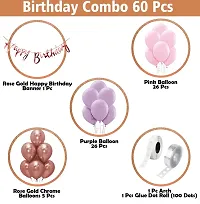 Birthday Decoration Items For Girls - 60Pcs Balloons for Birthday Decorations | Pink Birthday Decorations for Kids | Purple Birthday Decorations Kit | Birthday Decorations for Wife-thumb1