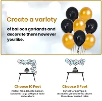 Happy Birthday Decoration Items - Set of 34Pcs Birthday Decorations Kit for Adults | Black and Gold Balloons for Birthday Decoration | Happy Birthday Decorations for Husband | Decorative Items for Bir-thumb2