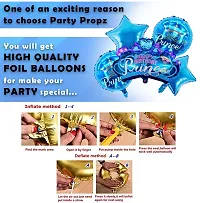 Birthday Decorations For Boys- Huge 50 Pcs|Prince Party Decorations Items|Blue Metallic|Foil Balloons For Decoration|Happy Birthday Decoration Kit|Golden Confetti Balloons|Baby Decoration-thumb2