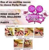 Pink Happy Birthday Decoration Kit for Girls 50pcs Combo Set Metallic Confetti Balloon, Princess Foil Balloon Girls Birthday Decoration Items / Kids Birthday Decoration Items-thumb1