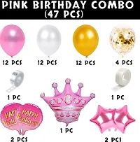 Pink Balloons Garland Arch Kit -47Pcs For Happy Birthday Balloon Decoration Girls, Women, Wife/Balloon Garland Kit/Ballon Arch Kit/Pink Metallic Helium Ballons/Ballon Items For Deacute;cor-thumb1