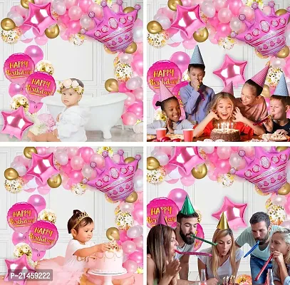 Pink Balloons Garland Arch Kit -47Pcs For Happy Birthday Balloon Decoration Girls, Women, Wife/Balloon Garland Kit/Ballon Arch Kit/Pink Metallic Helium Ballons/Ballon Items For Deacute;cor-thumb3