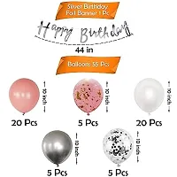 Pink Birthday Decoration for Girls-Pack of 56 | Peach Balloons for Birthday Decoration | Birthday Decoration for Women | Birthday Decoration Items for Girls | Happy Birthday Decoration Kit-thumb1