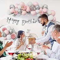 Pink Birthday Decoration for Girls-Pack of 56 | Peach Balloons for Birthday Decoration | Birthday Decoration for Women | Birthday Decoration Items for Girls | Happy Birthday Decoration Kit-thumb3