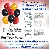 Happy Birthday Decoration Set - For Husband Wife Girlfriend - 71Pcs Packets - Birthday Banner, Heart Foil Balloons, Metallic Balloon, Led String Lights - Birthday Decorations Items-thumb2
