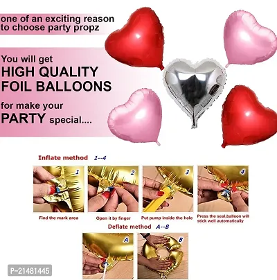 Anniversary Day Decoration Kit-Pack Of 36,Anniversary Day Balloon Decoration Items|With HeartRose Gold Love Balloon|Anniversary Gift For Boyfriend,Girlfriend,Couples,Anniversary-thumb4