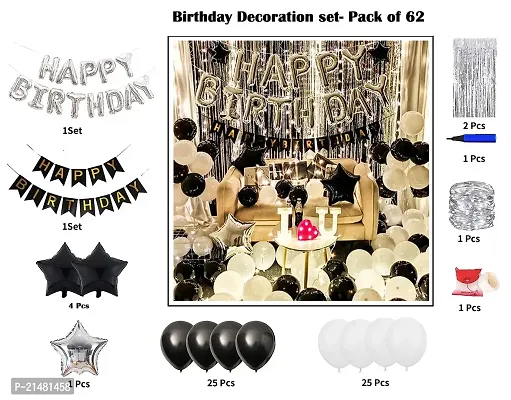 30th, 40th, 60th, 70th Happy Birthday Theme Decoration Balloon Kit Combo for Adult and Kids - 38 Pieces MULTICOLOUR material Rubber MULTICOLOUR