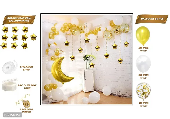 Gold Balloons For Decoration - 65Pcs Set, Happy Birthday Balloons For Decoration  Baby Shower, Birthday Decoration Items