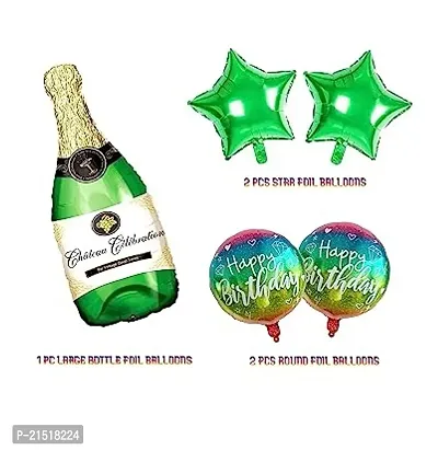 Birthday Champagne Foil Balloons Set of 5 Pcs-thumb2