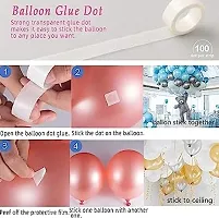 10 Rolls Balloon Garland Reusable Strip Balloon Decoration Arch Tape Kit, 80 Ft Balloon Arch Strip and 500 Balloon Dot Glue Points Stickers-thumb1